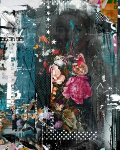 Njut av solen, 2014 (mixed media på duk)