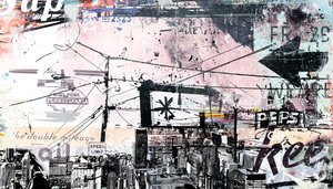 Urbanise, 2016 (Collage på duk) av Teis Albers