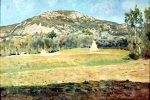 augusti i Pietramala av Telemaco Signorini