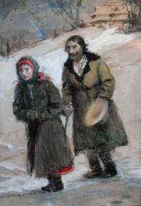 Återkomsten (pastell på kartong)