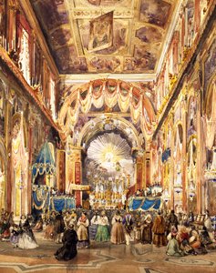 Interiör av St. Paolo Maggiore-kyrkan i Neapel
