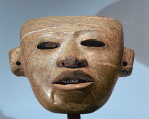 Funerary Mask, Central Highlands, Mexiko, c.250-550 (serpentin)