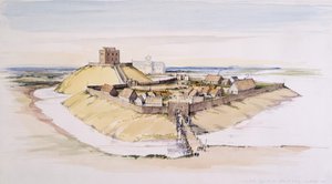 York Castle som det kan ha sett ut strax efter bygget, med Minster bortom, 1985 av Terry Ball
