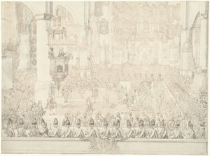 Karel Christian van Nassau-Weilburgs äktenskap med prinsessan Carolina, 1760 av Tethart Philip Christian Haag