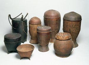 Karen Baskets, norra Thailand (flätade)
