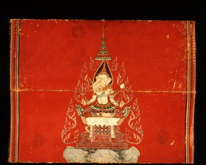 Ganesh-manuskript om elefantträning (wc på papper) av Thai School