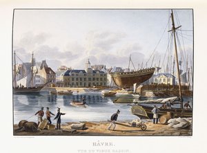 Le Havre, sett från den gamla kajen, 1823-1826