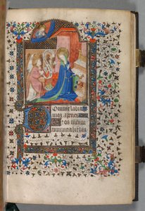 Timbok (användning i Paris): Fol. 37r, Bebådelsen