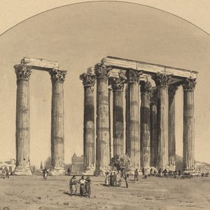 Tempel av Olympian Zeus, 1890.