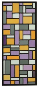 Målat glaskomposition VIII av Theo van Doesburg