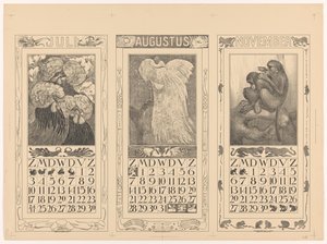 Kalendrar för juli, augusti och november 1910