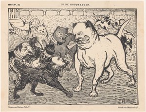 Tecknad film om vallagen av Johannes Tak van Poortvliet In the Dog Days (titel på objekt)