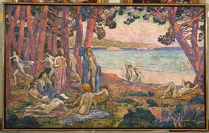 Badande vid havet, 1907-08 av Théo van Rysselberghe