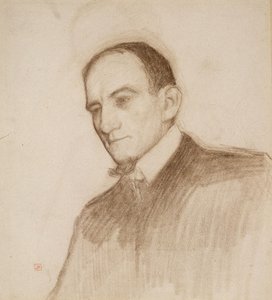 Porträtt av Félix Fénéon av Théo van Rysselberghe