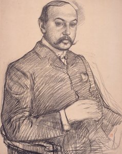 Porträtt av Francis Vielé-Griffin av Théo van Rysselberghe