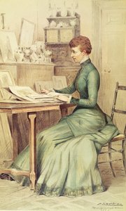 HKH Prinsessan av Wales (senare drottning Alexandra) i Marlborough House, från Vanity Fair, 1882 av Theobald Chartran