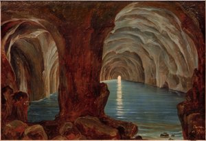 Blå grotta på Capri av Theobald von Oer