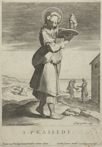 Heilige Praxedis S. Prassede (titel på objekt) av Theodoor Galle