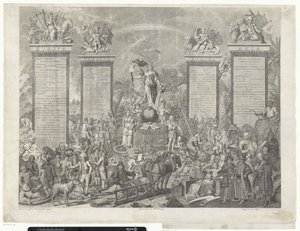 Allegorisk representation av världen Världen (titel på objekt) av Theodoor Koning