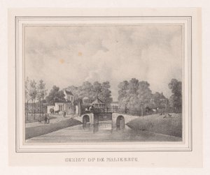 Malie-bron i Utrecht Utsikt över Maliebron (titel på objekt) av Theodoor Soeterik (possibly)