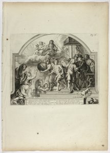 Philip IV utser prins Ferdinand till guvernör i Nederländerna, skylt 25 från Casperius Gevartius, Pompa Introitus Honori Serenissimi Principis Ferdinandi (den mest fridfulla och hedervärde kardinal-Infante Ferdinands triumferande inträde) av Theodoor van Thulden