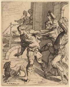 Den förlorade sonen driven från krogen av Theodoor van Thulden after Sir Peter Paul Rubens
