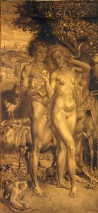 The Three Ages of Life- vänster panel av Theodor Baierl