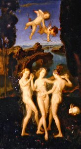 The Three Graces (olja på panel)