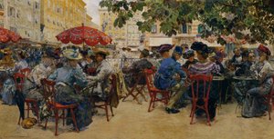 Cafe Tomaselli i Salzburg av Theodor Josef Ethofer