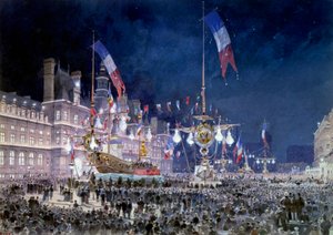 Mottagning i Paris stadshus av den ryska flygeln Målning av Theodore Joseph Hubert dit Fedor Hoffbauer (1839-1922) 1893. Paris, Musee Carnavalet av Theodor Josef Hubert Hoffbauer