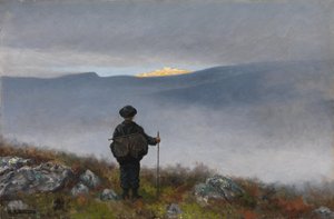 Långt, långt borta skimrade Soria Moria-palatset som guld av Theodor Kittelsen
