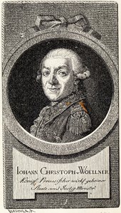Johann Christoph von Woellner 1732-1800. av Theodor Knesing