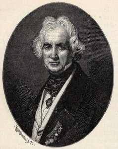 Porträtt av skulptören Christian Daniel Rauch 1777-1857. av Theodor Knesing