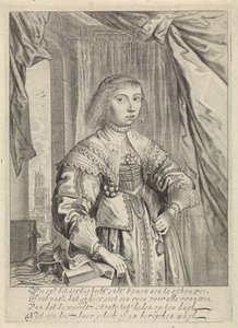 Porträtt av Anna Maria van Schurman av Theodor Matham