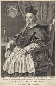 Porträtt av Zacharias de Mez, biskop av Tralles av Theodor Matham