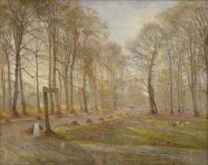 Senhöstdag i Jægersborg Deer Park, norr om Köpenhamn, 1886