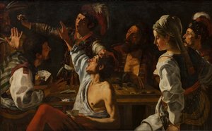 Kort- och backgammonspelare. Slåss om korten, 1620-1629