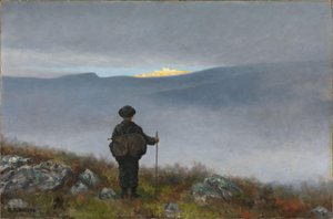 Långt, långt borta skimrade Soria Moria Palace som guld av Theodor Kittelsen