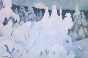 Nyår Spela trick av Theodor Kittelsen
