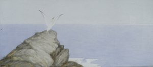 Seabird (akvarell på papper) av Theodor Kittelsen