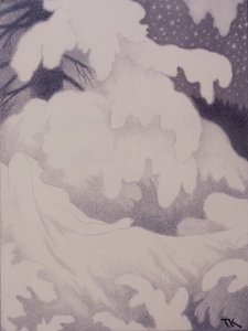 Sovande kvinna i pärlor och linne av Theodor Kittelsen