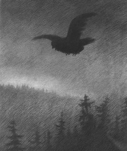 Digerdöden (teckning) av Theodor Severin Kittelsen