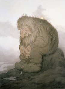 Trollet som undrar hur gammal han är av Theodor Kittelsen