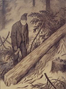 Vinterväg av Theodor Kittelsen