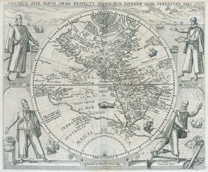 En karta över Amerika, 1590-1601