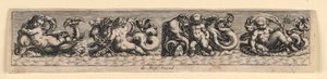 Dekorativ panel: Sea Monsters av Theodor de Bry