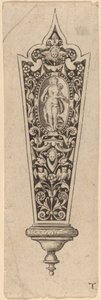 Prydnad för knivhandtag av Theodor de Bry