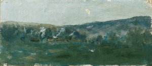 Kuperat landskap med halvmåne av Theodor von Hormann