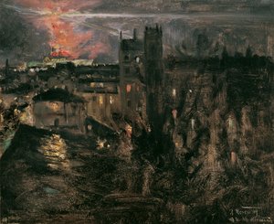 Paris på natten med Eiffeltornet av Theodor von Hormann