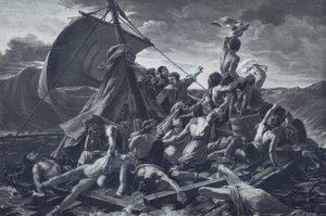 Medusas flotte (litho) av Theodore (after) Gericault